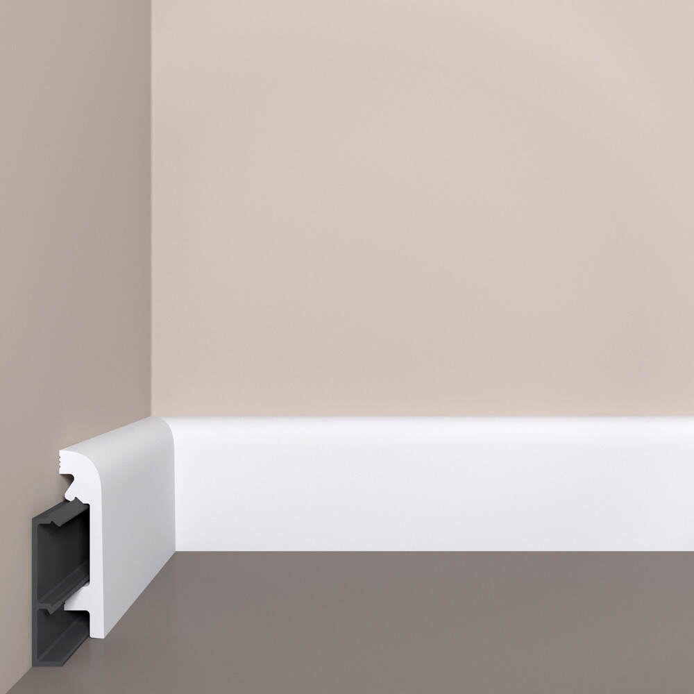 Белло Декор плинтус П16 80-19 Плинтус с монтажной планкой П16